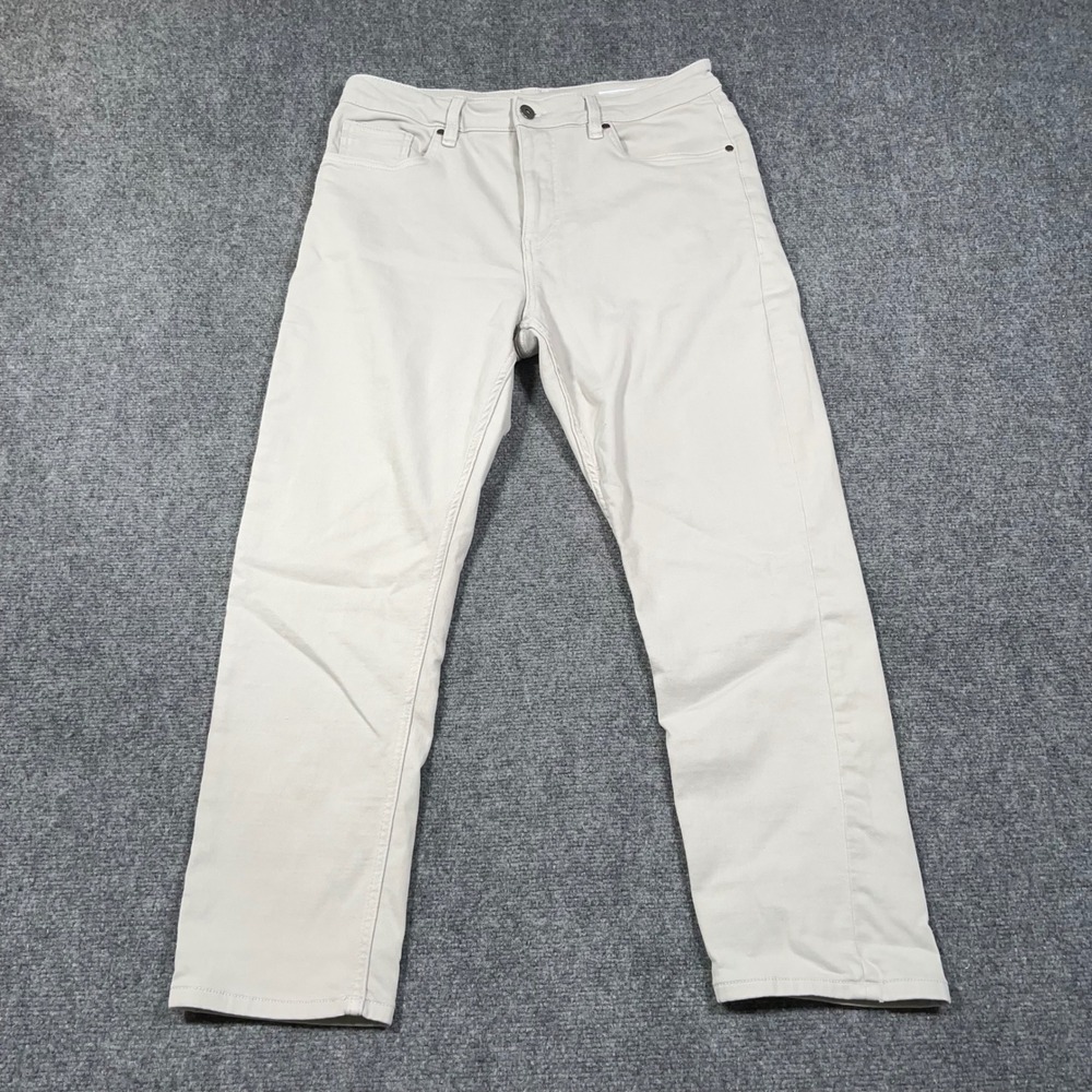 TPJ Slim Thick Pants Mens 33x28 Stretch DenKhaki Cotton Blend Tan J09V55M